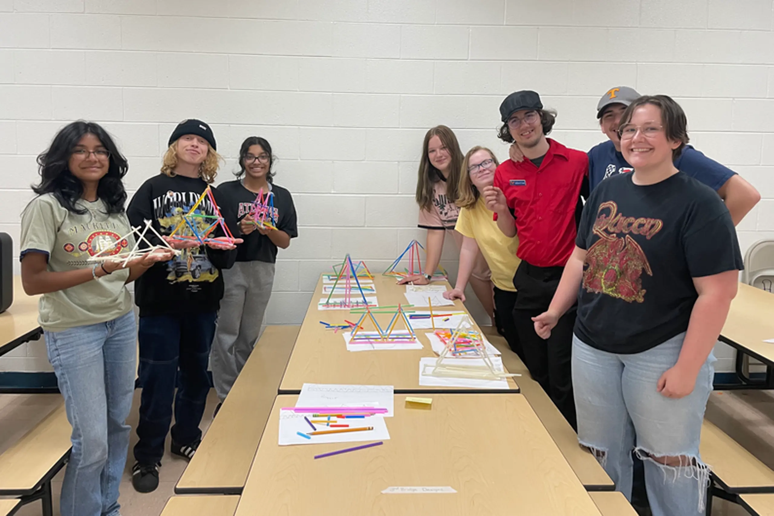 a group of students conducting a group project in a classroom at The University of Tennessee