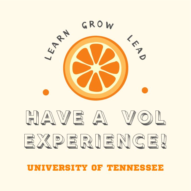 graphic that says Have a Vol Experience