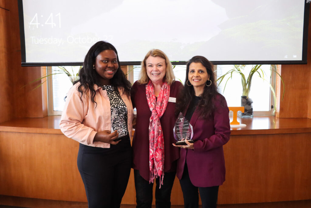 L-R: Uduak David, Dr. Marsha Spence, Komal Jethmalani