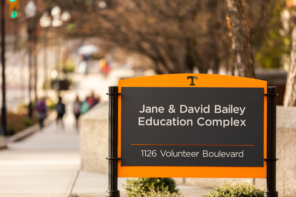 Sign for the Claxton Education Building where the Center for Educational Leadership lives on February 03, 2020. Photo by Steven Bridges/University of Tennessee