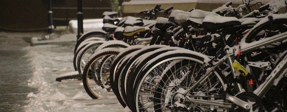 bikes with snow