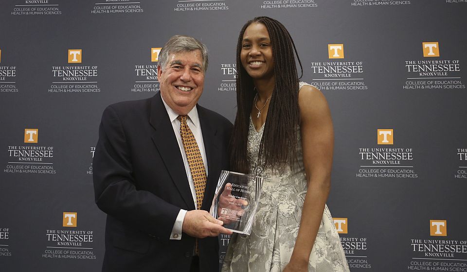 Bob Kesling with Tamika Catchings