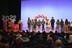 Stage picture of first project excellence graduating class
