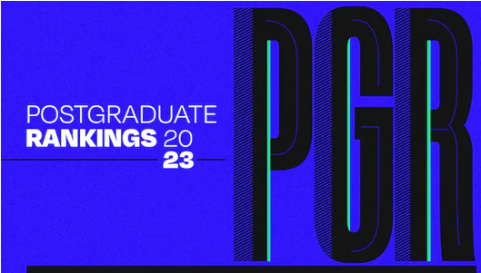 Logo of Post Graduate Rankings Report. 