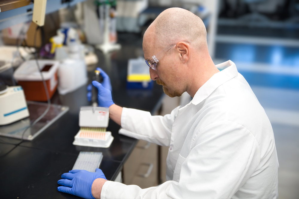 student performing research at the University of Tennessee