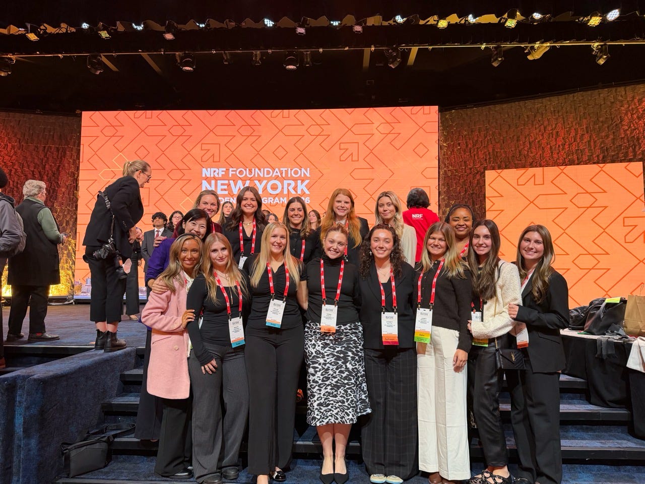 Group of HTM students posing for a pic at the NRF meeting in New York City